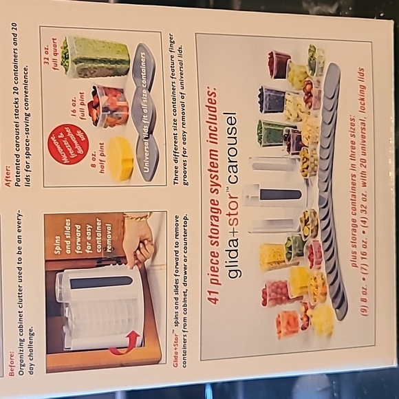 Gilda+stor Compact Space Saving Storage System 41 piece Container Set & Carousel - Picture 7 of 14